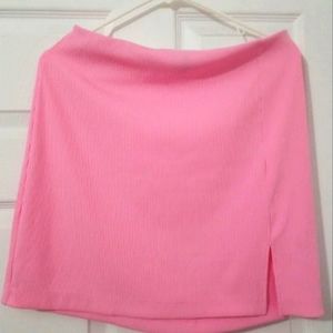 H&m pink slit skirt
